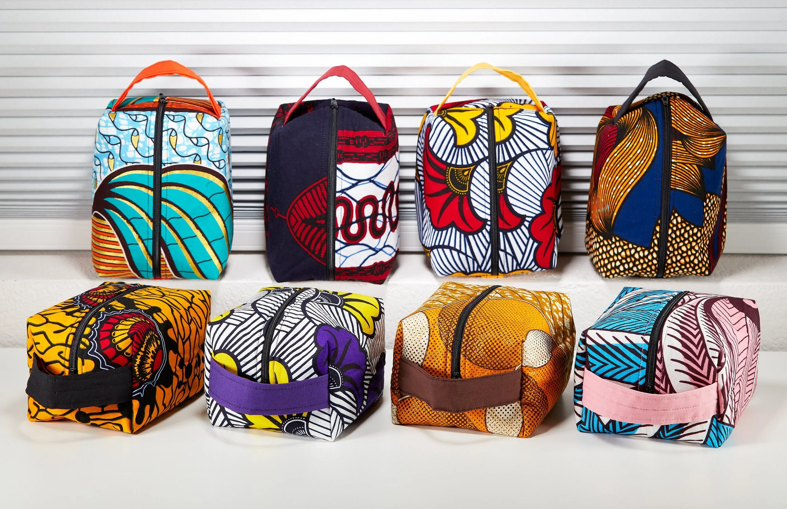 African Print Small Zipper Bag