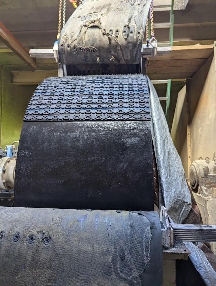 Pulley lagging process