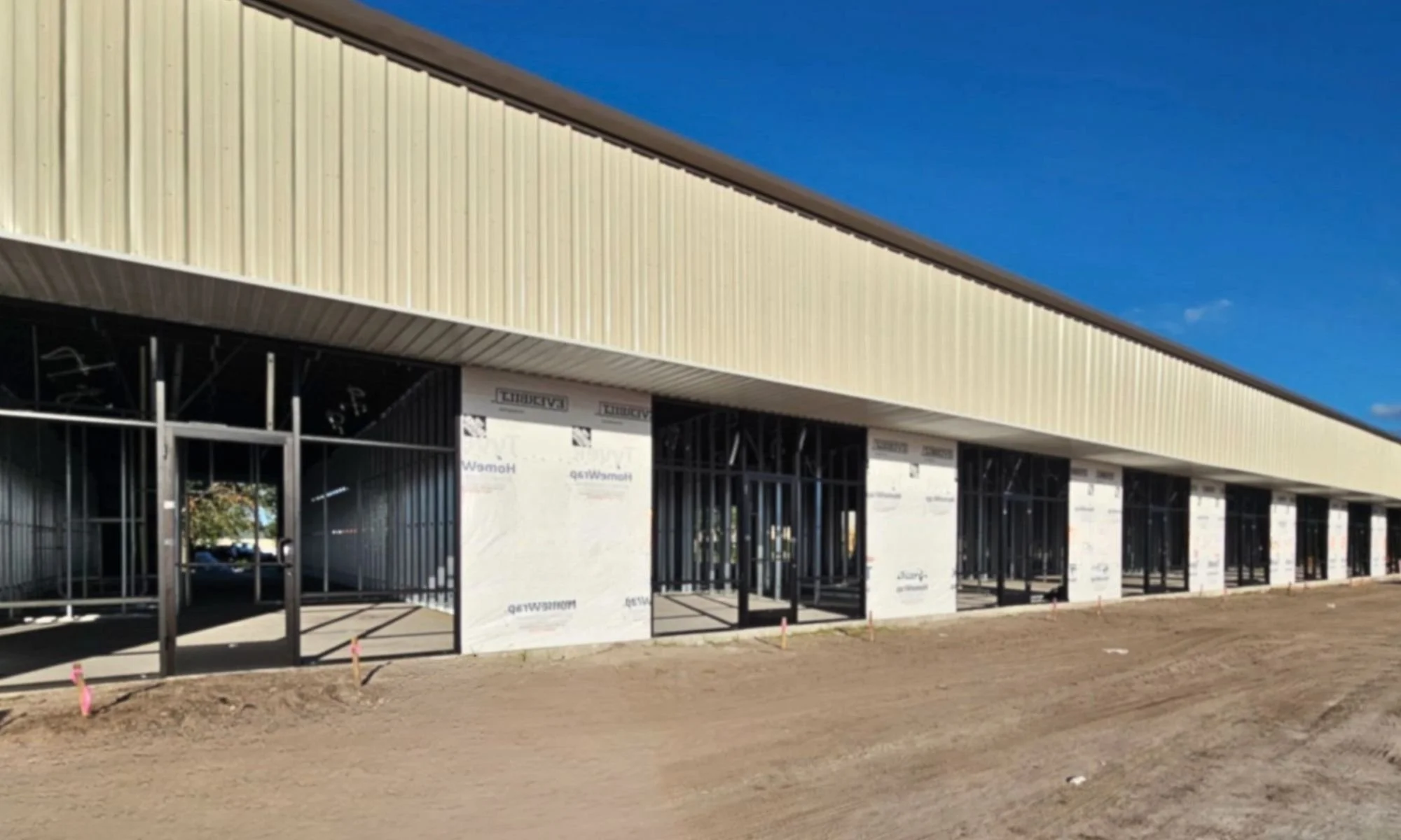 Commercial plumbing installation for retail build-out project by Keene Plumbing Services in Florida.