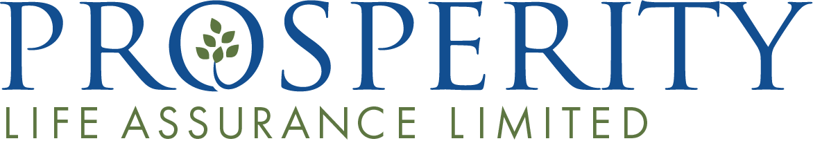Logo of Prosperity Life Assurance Limited with a green leaf inside the letter 'O'