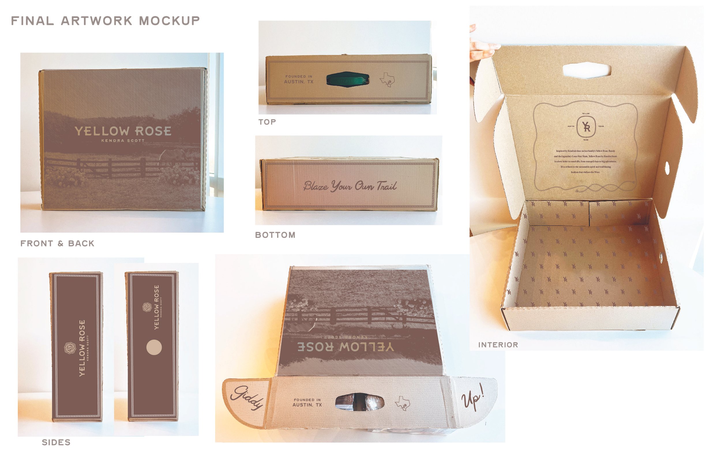 boxes for our first-ever boot collection—copy by me, design by Shelby Savage.