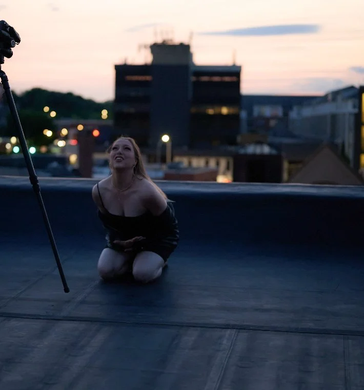 still image of Brittney during music video filming - photo by Carter Grotta RawLightStudios