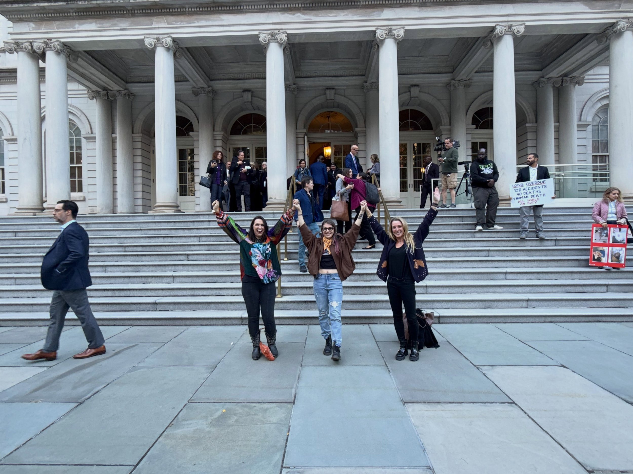 Somewhere over the middle of the country, still searching for words big enough for this week.

I sat in City Hall and watched the New York City Council pass Intro 943, Romanch's Law, by a vote of 40 to 7. Forty to seven. I keep saying it quietly to m