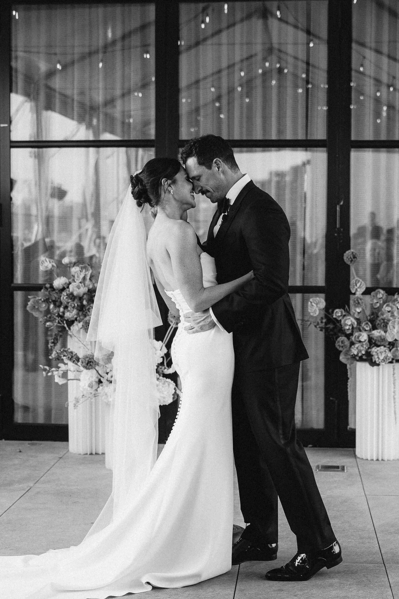 Bride and Groom First Kiss During Ceremony