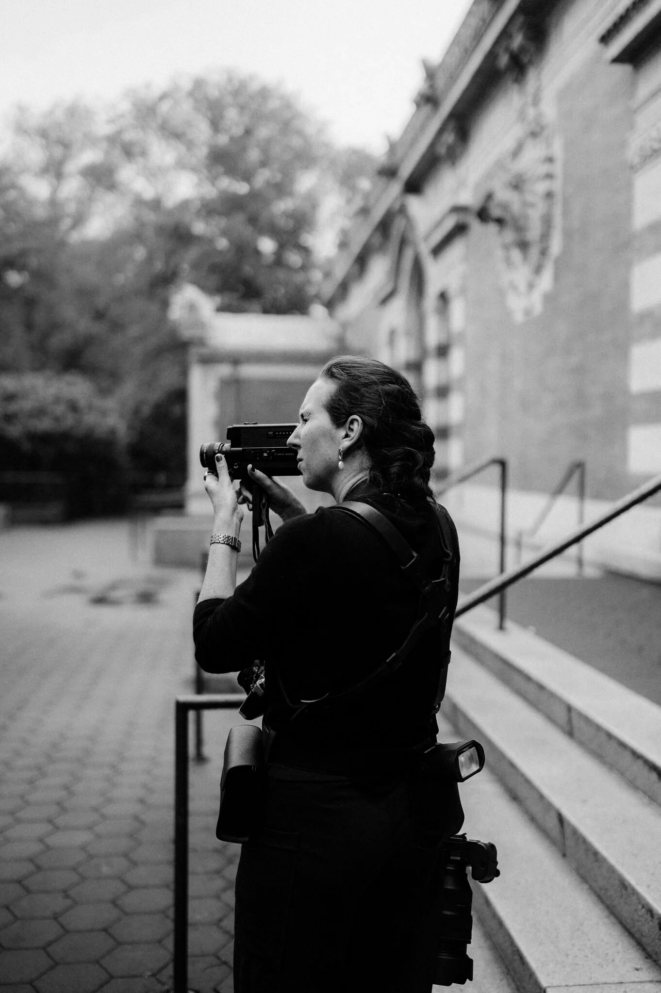 Wedding photographer capturing super 8