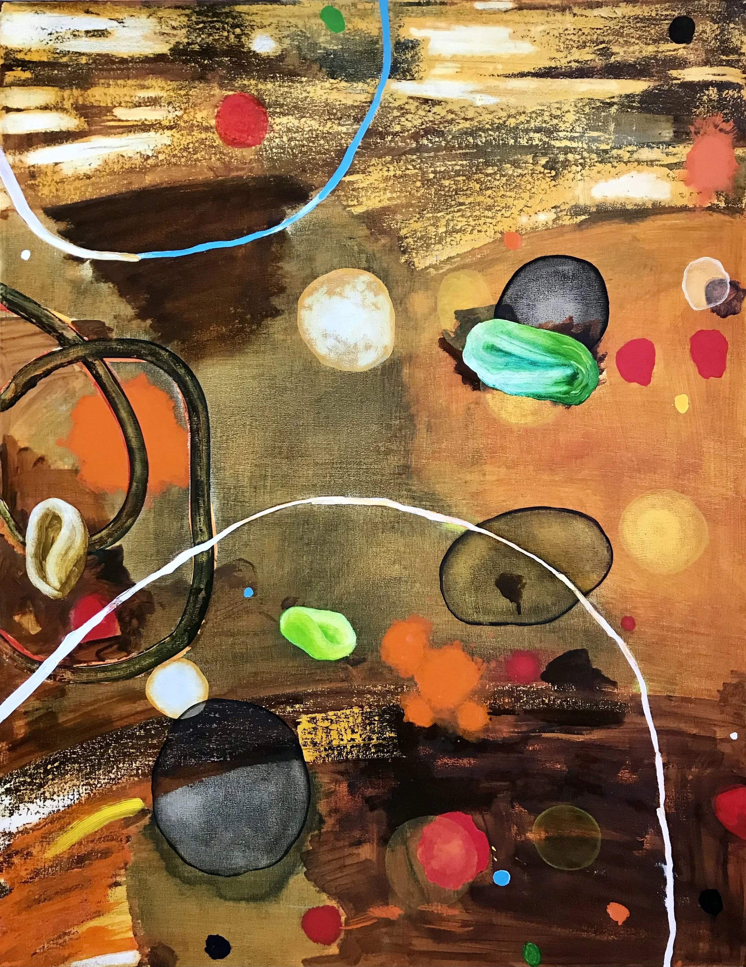 Malcolm Harding, Constituent Parts, 2025, oil on canvas, 91x71cm.