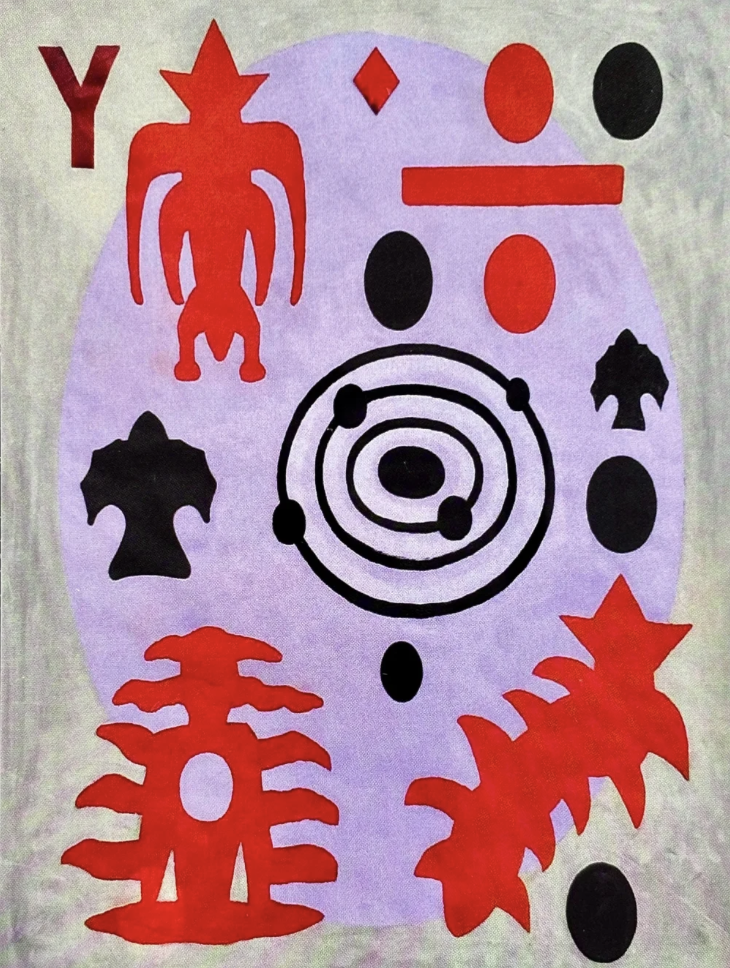 Stephen Killick, Reading The Future II, 2025, acrylic on Fabriano paper, 120cm x 120cm.