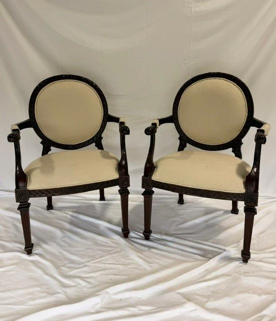 8 Round Medallion Armchairs - Pair.jpg