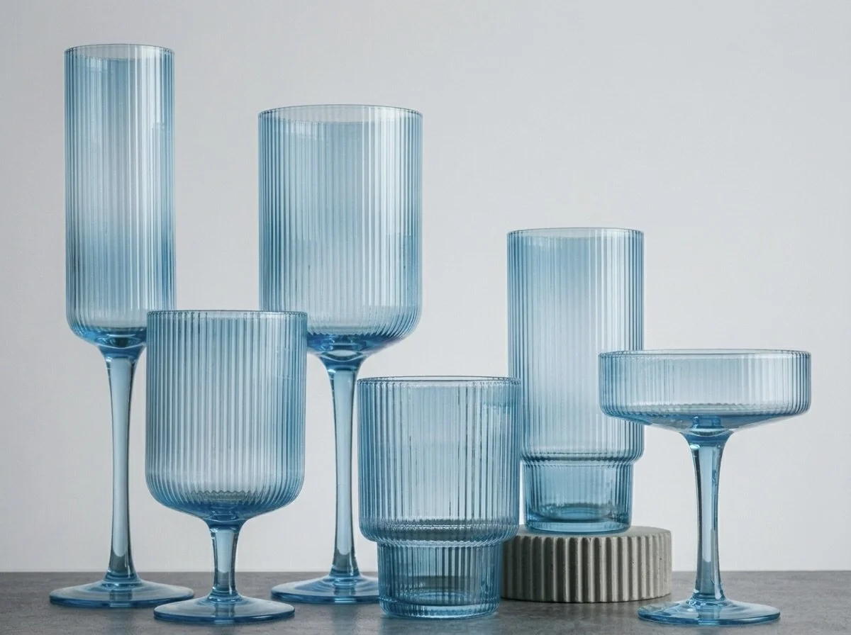 Ribbed Light Blue Collection