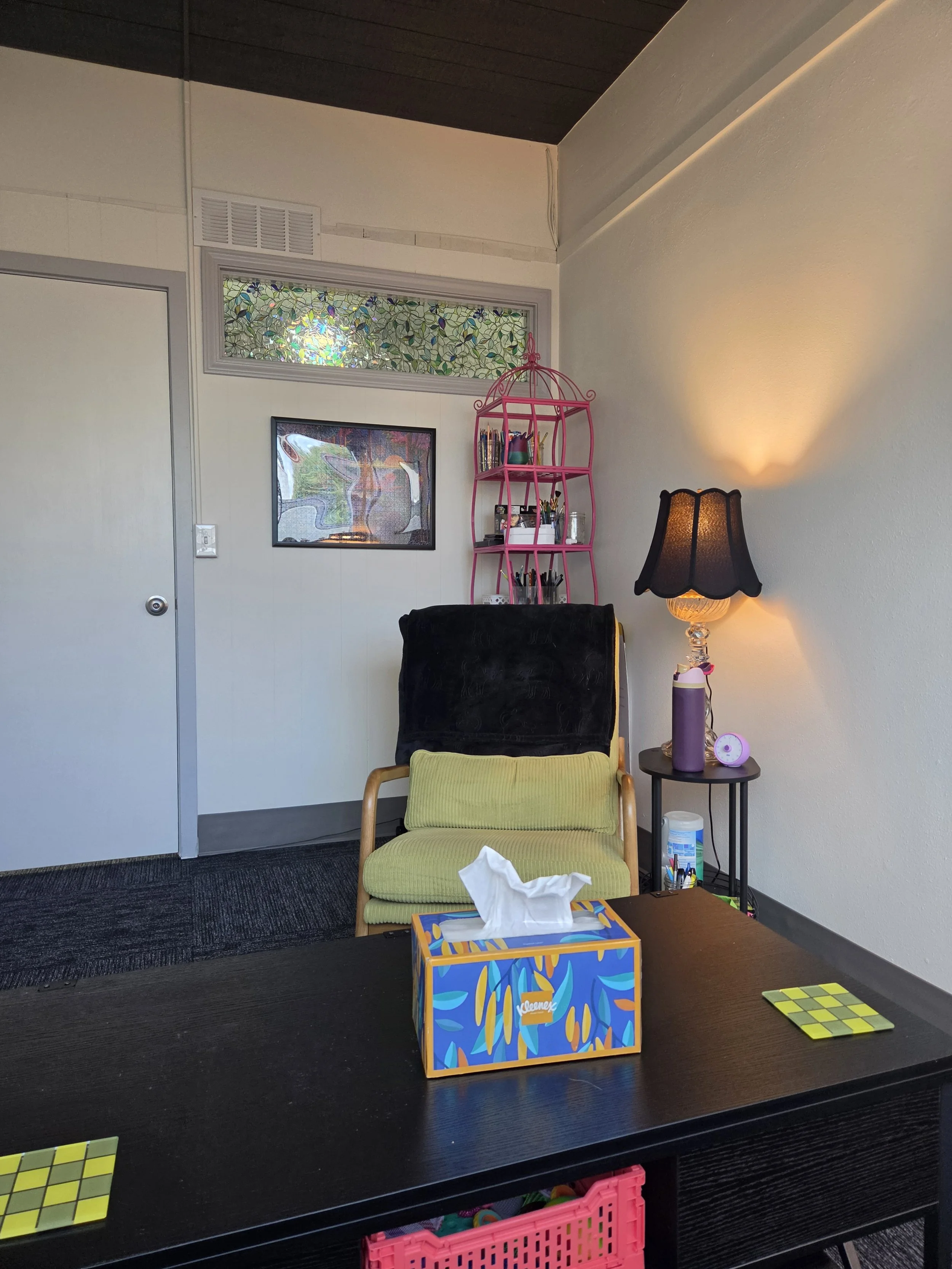 View of office from the couch