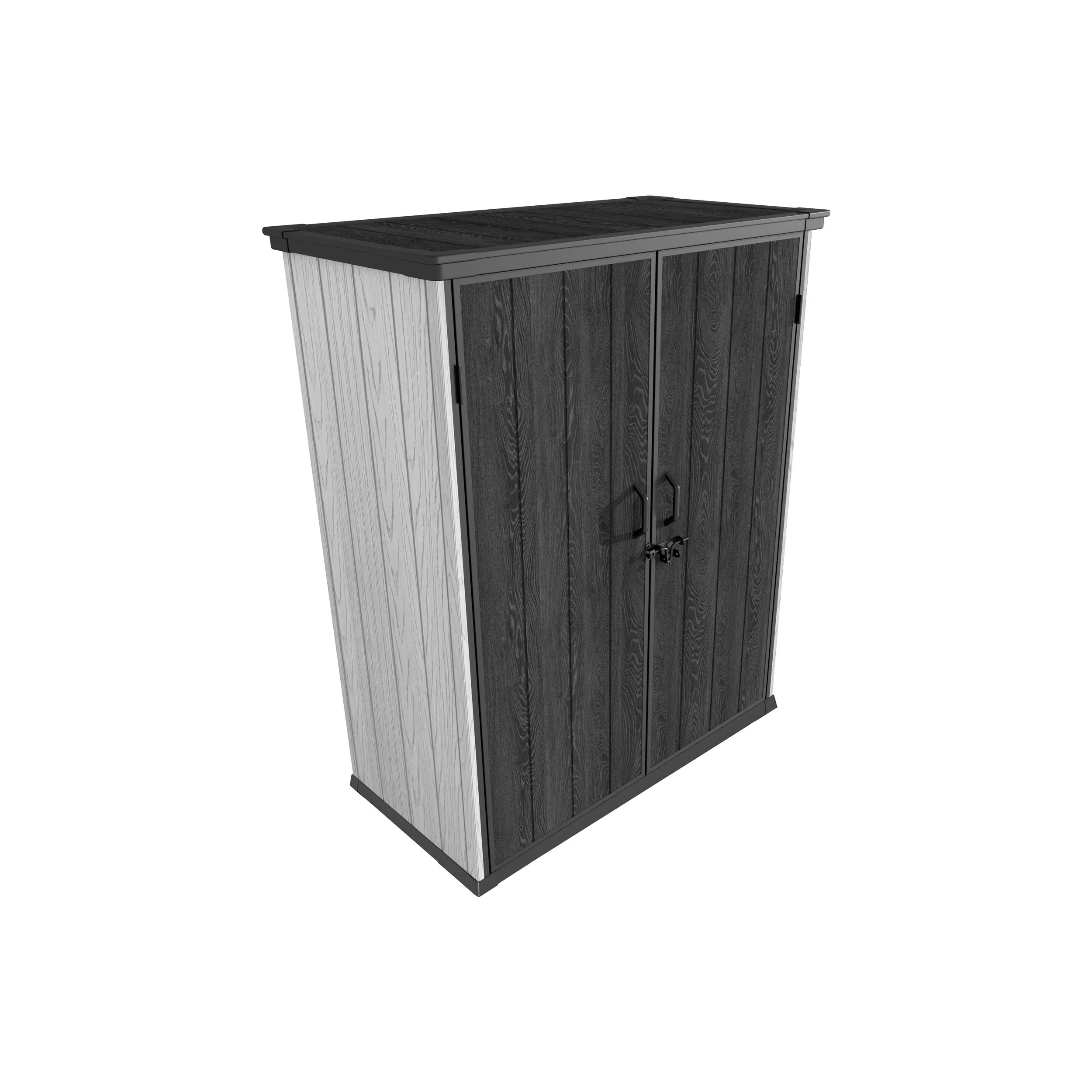 1700L Outdoor Storage Cabinet – Weatherproof Resin Garden Cabinet with Lockable Doors & Sloped Roof