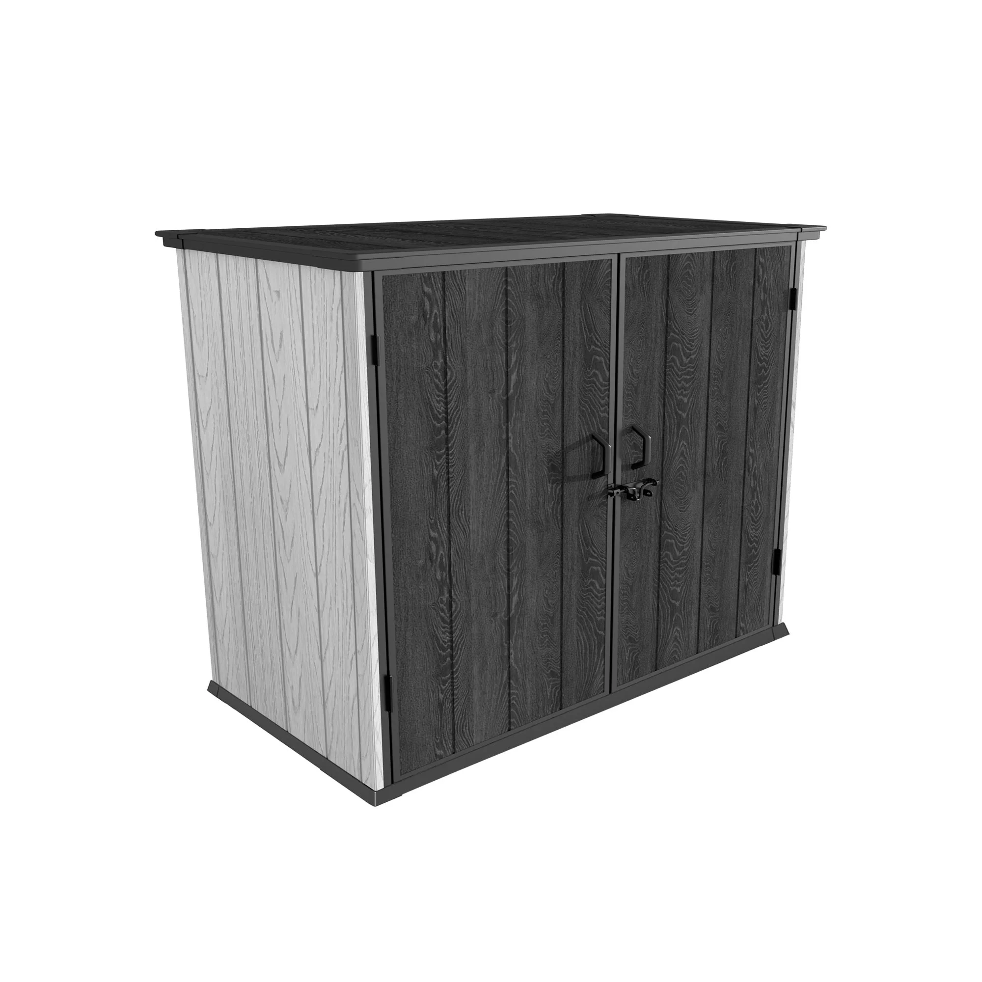 1000L Outdoor Storage Cabinet – Weatherproof Resin Garden Cabinet with Lockable Doors & Sloped Roof