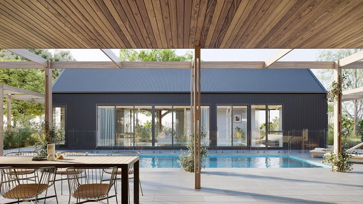 Alfresco + Pool house concept at #HouseForAChef 

🔨 @signaturehomesgeelong 
✏️ @twintwoarchitecture 
📸 @lc3d_archiviz