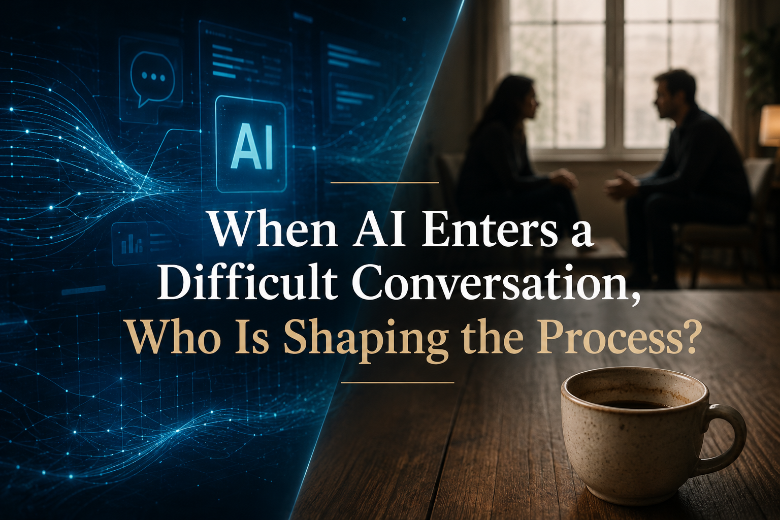 When AI Enters a Difficult Conversation, Who Is Shaping the Process? 