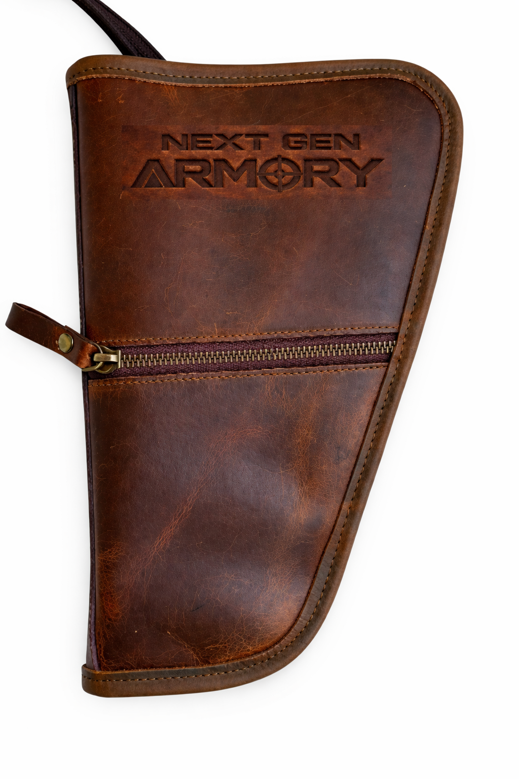 Premium Leather Pistol Case with Mink Fur Lining