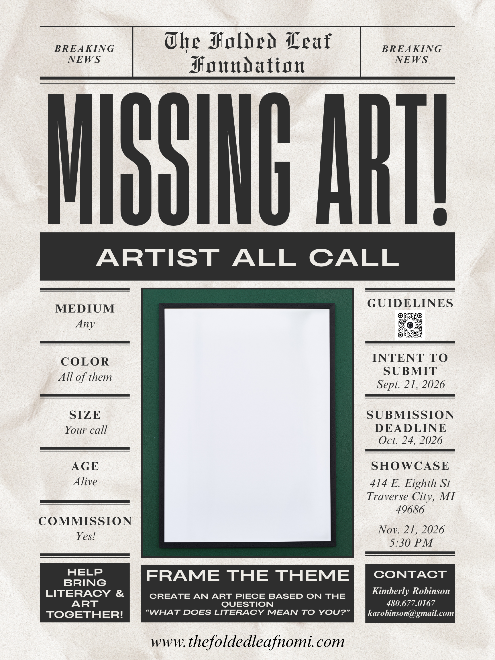 Frame the Theme: Art Submission Deadline