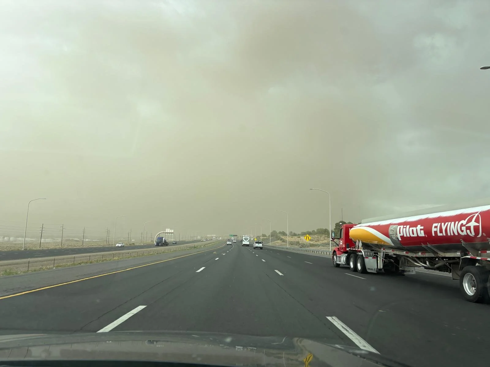 View from the Memorial Day dust storm in Albuquerque