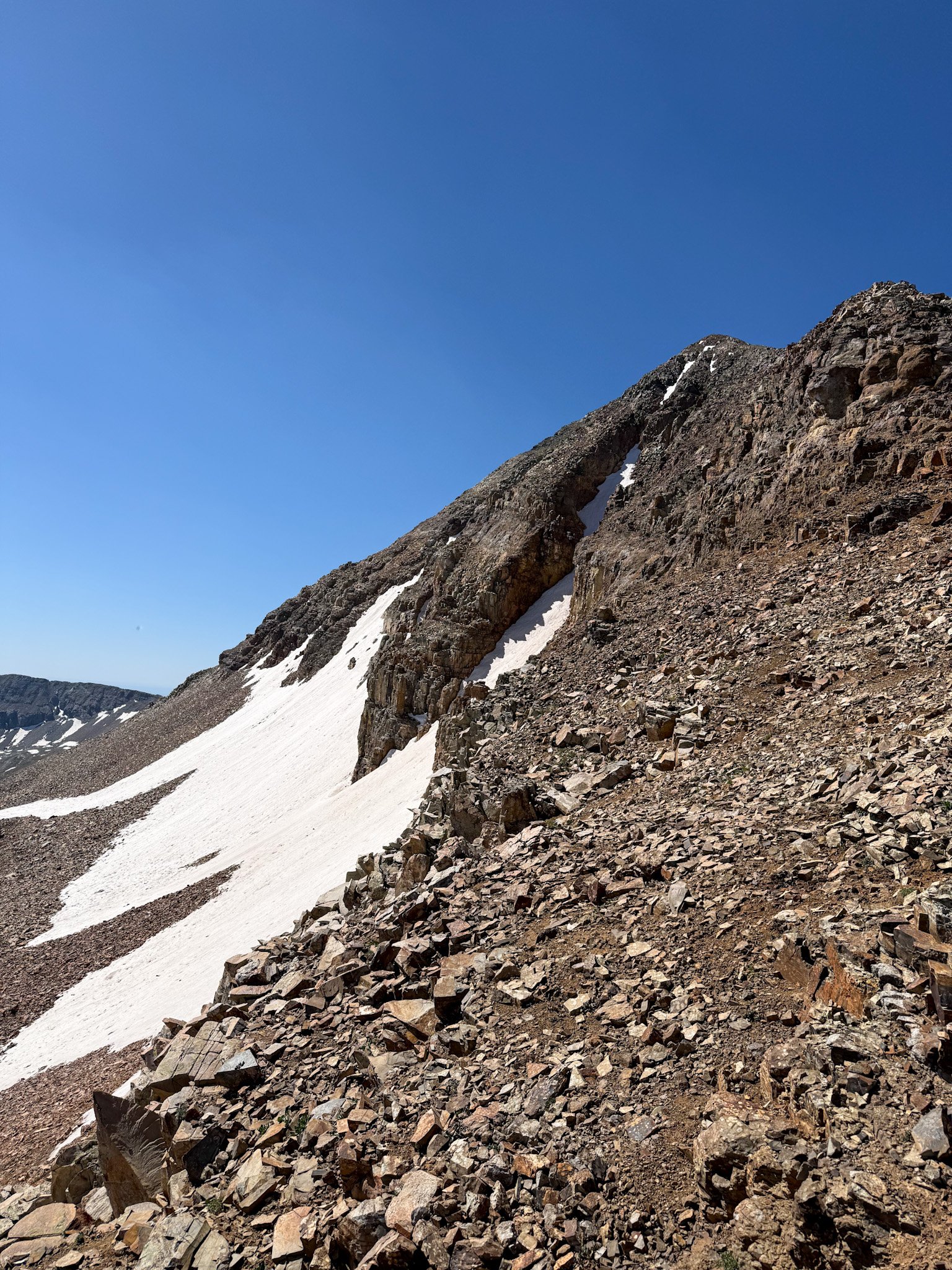 View of the talus slope on Centennial Peak