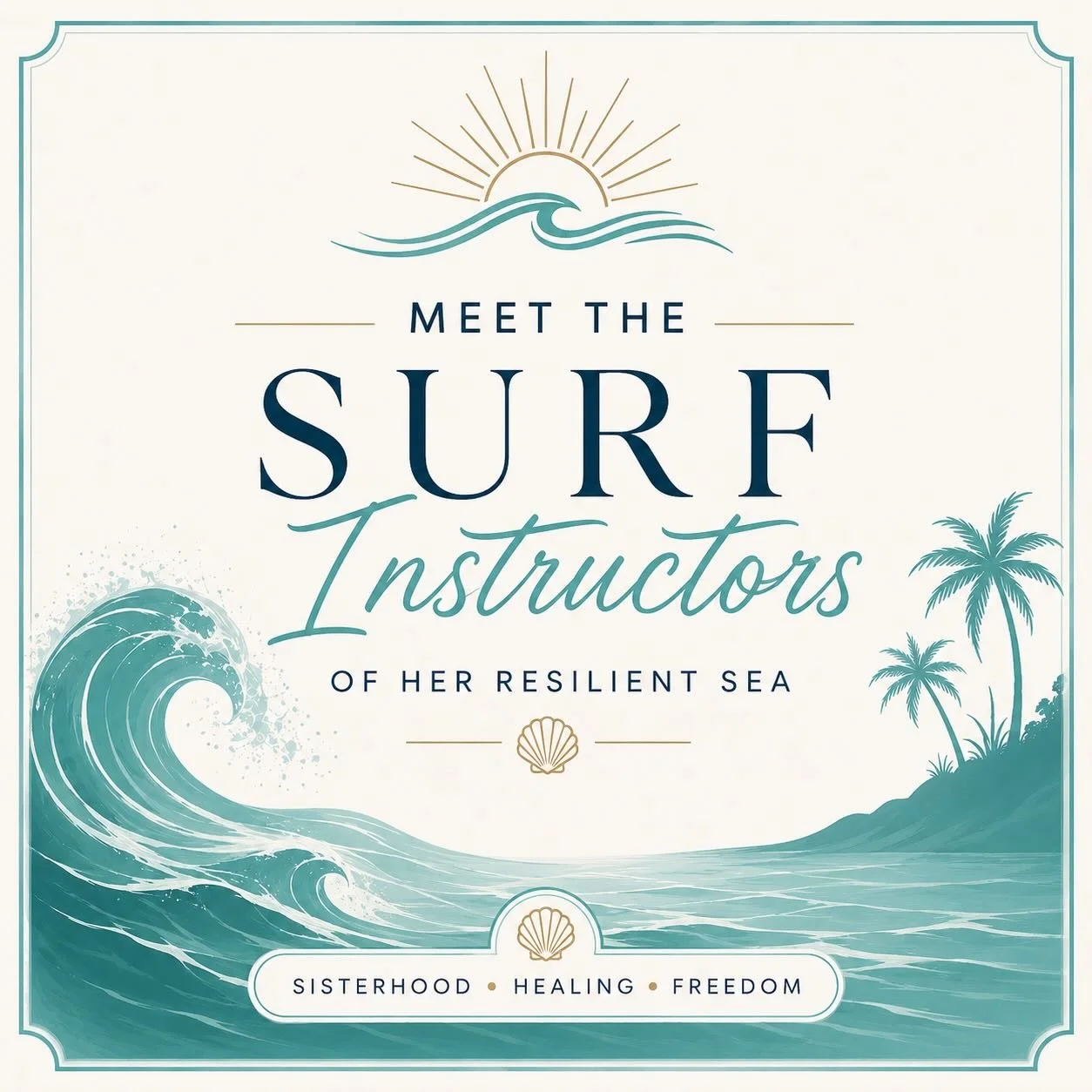 Meet the surf instructors of Her Resilient Sea 🌊 sponsored by @vetvoicefoundation 

These instructors are helping create a space rooted in safety, healing, confidence, and freedom through the ocean.

✨ Emily: Lead Instructor 
Surf therapy mentor, cr