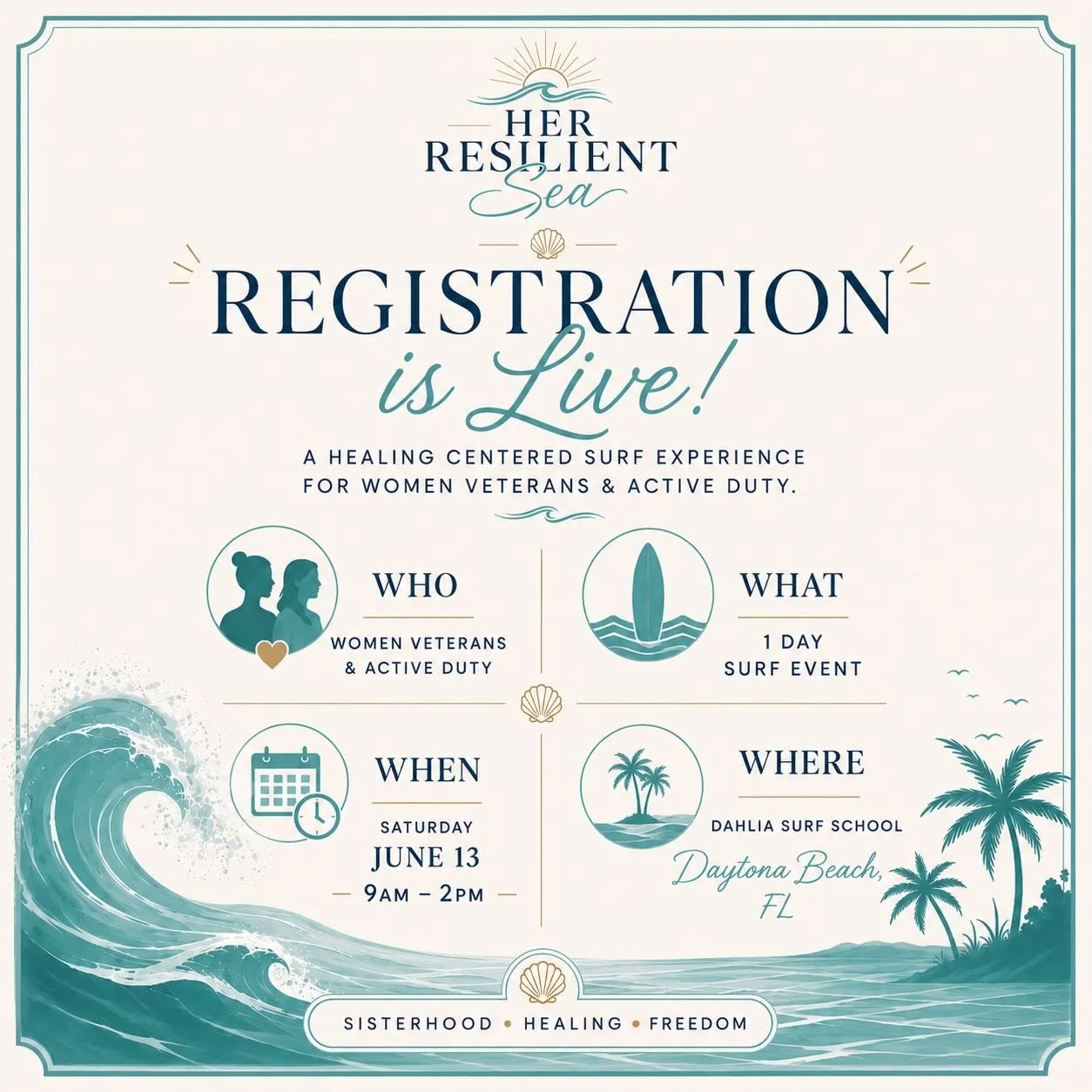 Some healing doesn&rsquo;t happen in isolation&hellip; it happens in community, in nature, and in spaces where you finally feel safe enough to exhale. 🌊

I&rsquo;m so excited to officially open registration for HER RESILIENT SEA , a free healing-cen