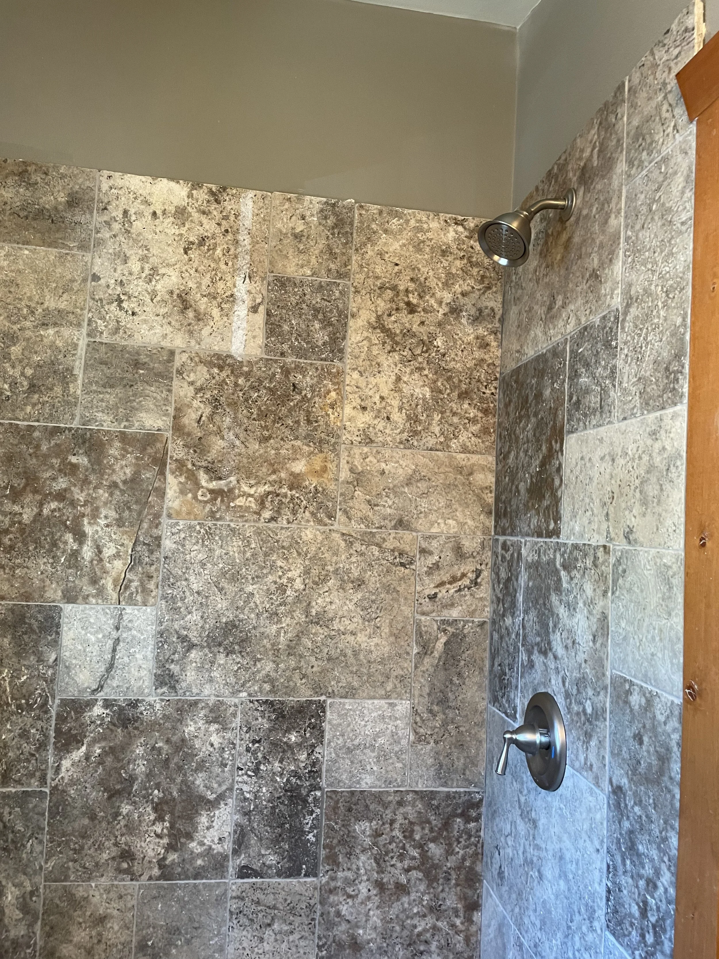 Walk in Shower Stone Walls