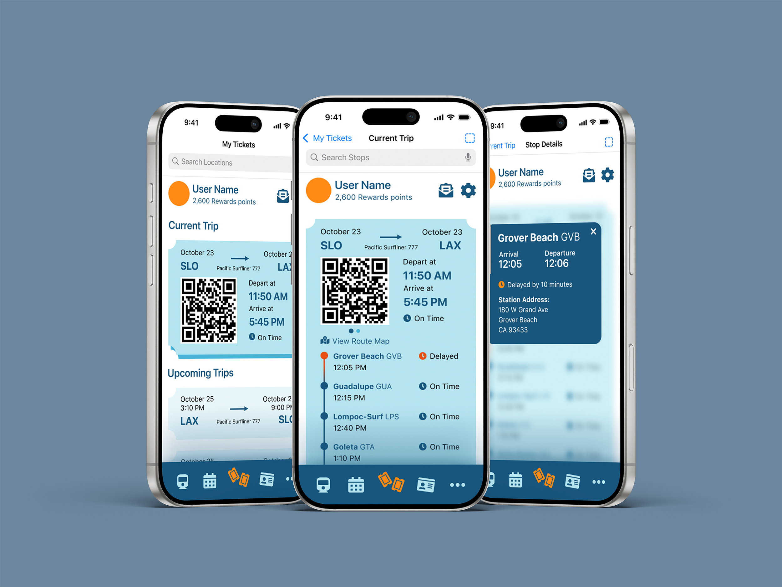 Three main screen designs