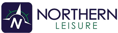 Logo of Northern Leisure with a stylized compass and green accents.