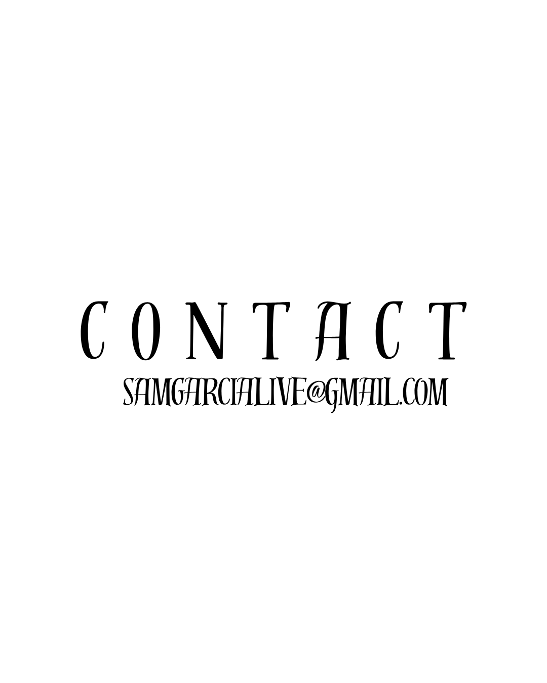 Black background with white text displaying an email address for contact.