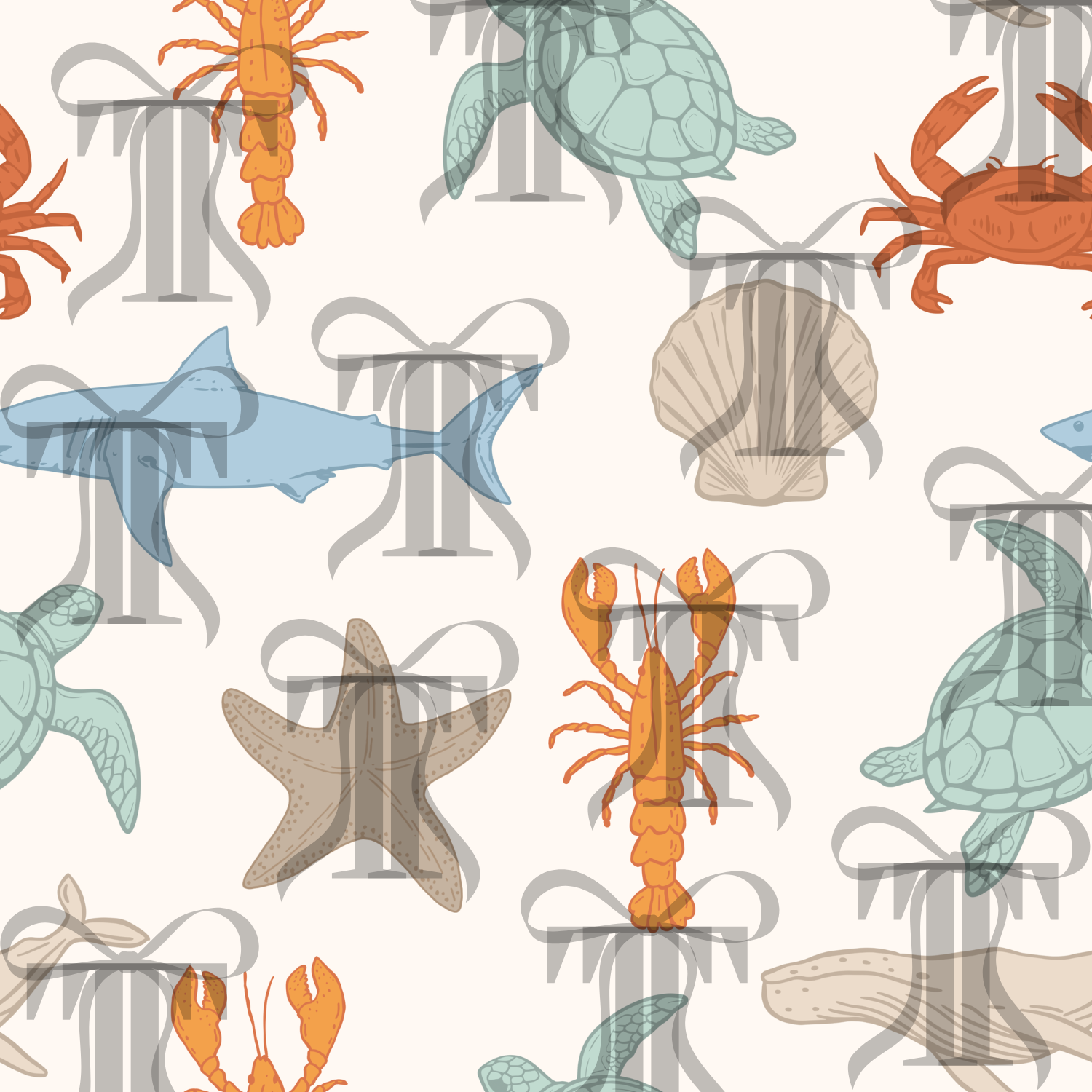 Pastel Sea Animals