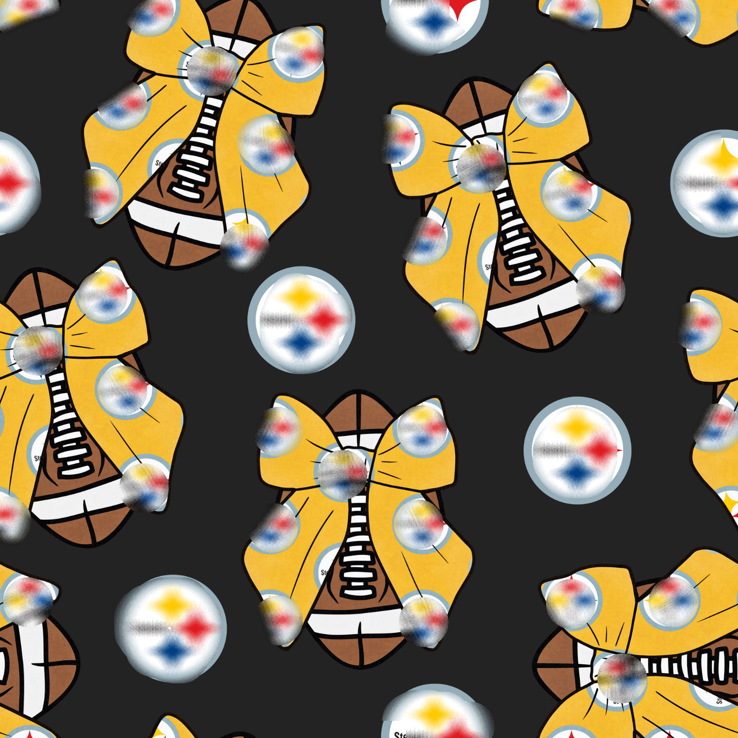 Pittsburgh Footballs & Bows