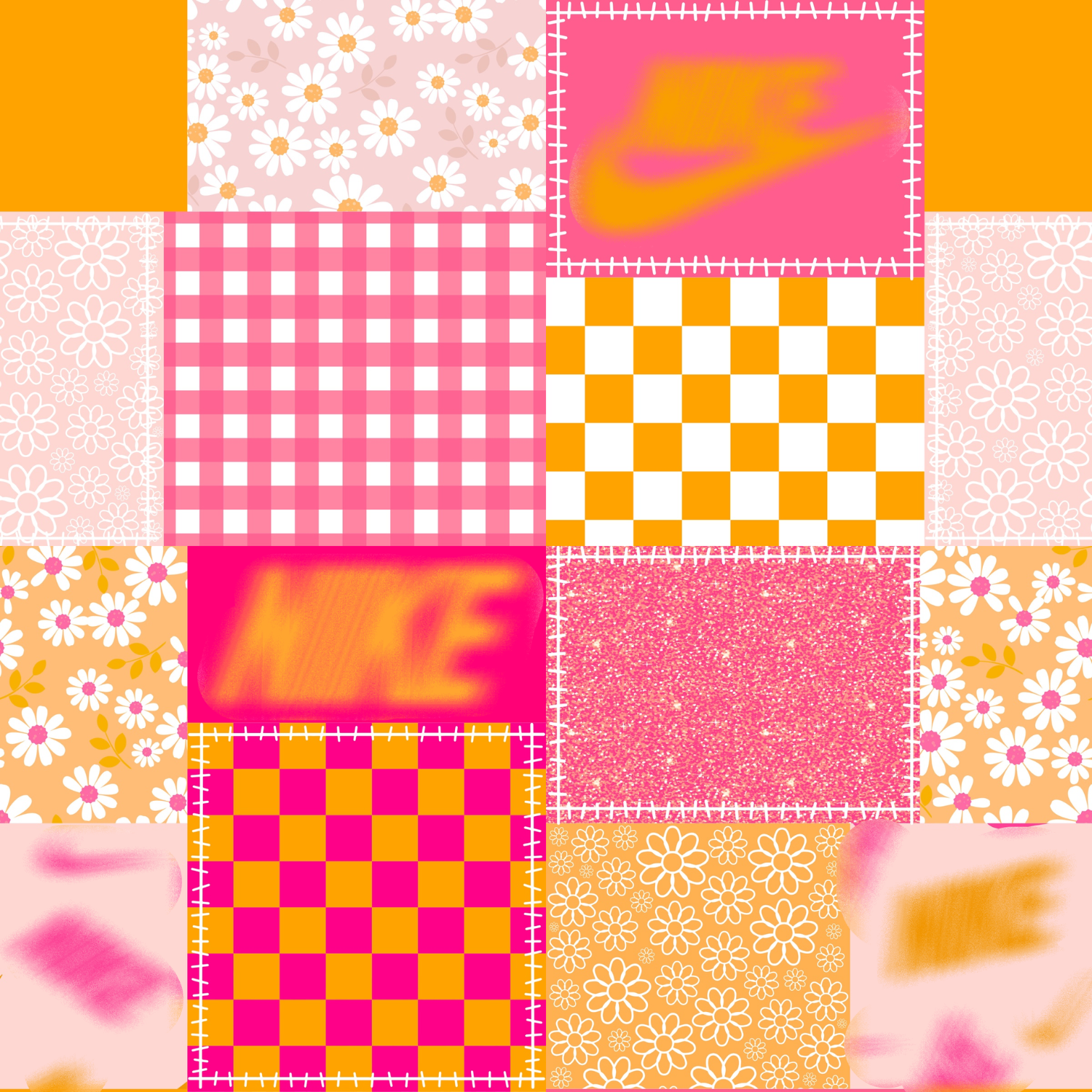 Pink Groovy Checks
