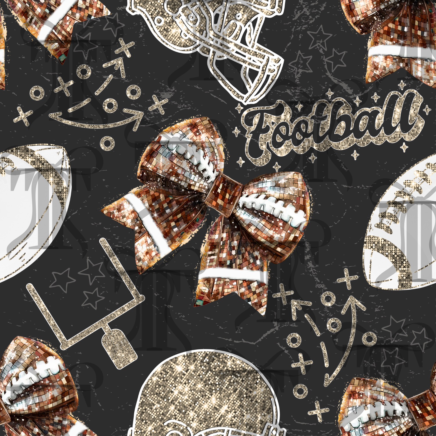 Glittery Football Girl