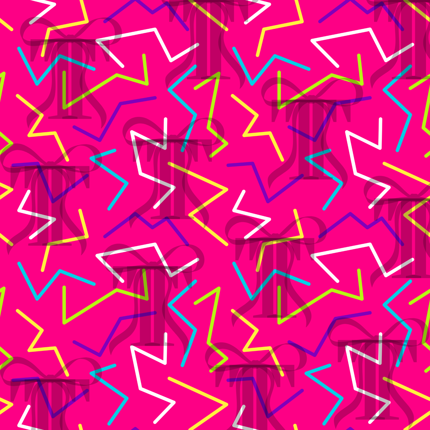 90's Neon Line Art