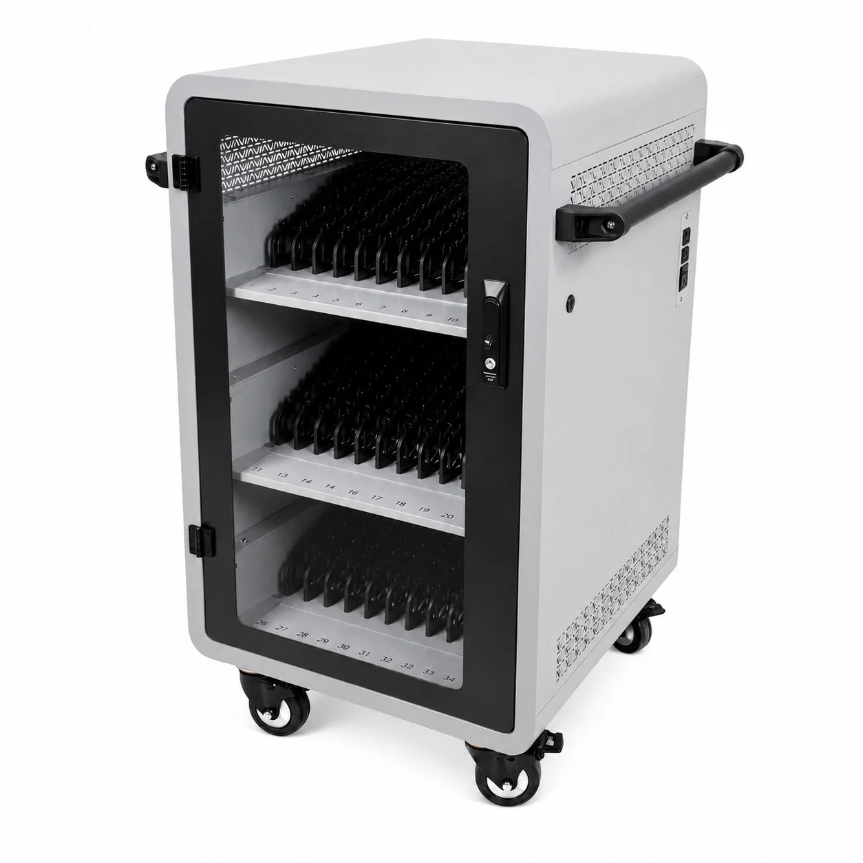 Charging cabinets, charging carts, and ChargeTower power station