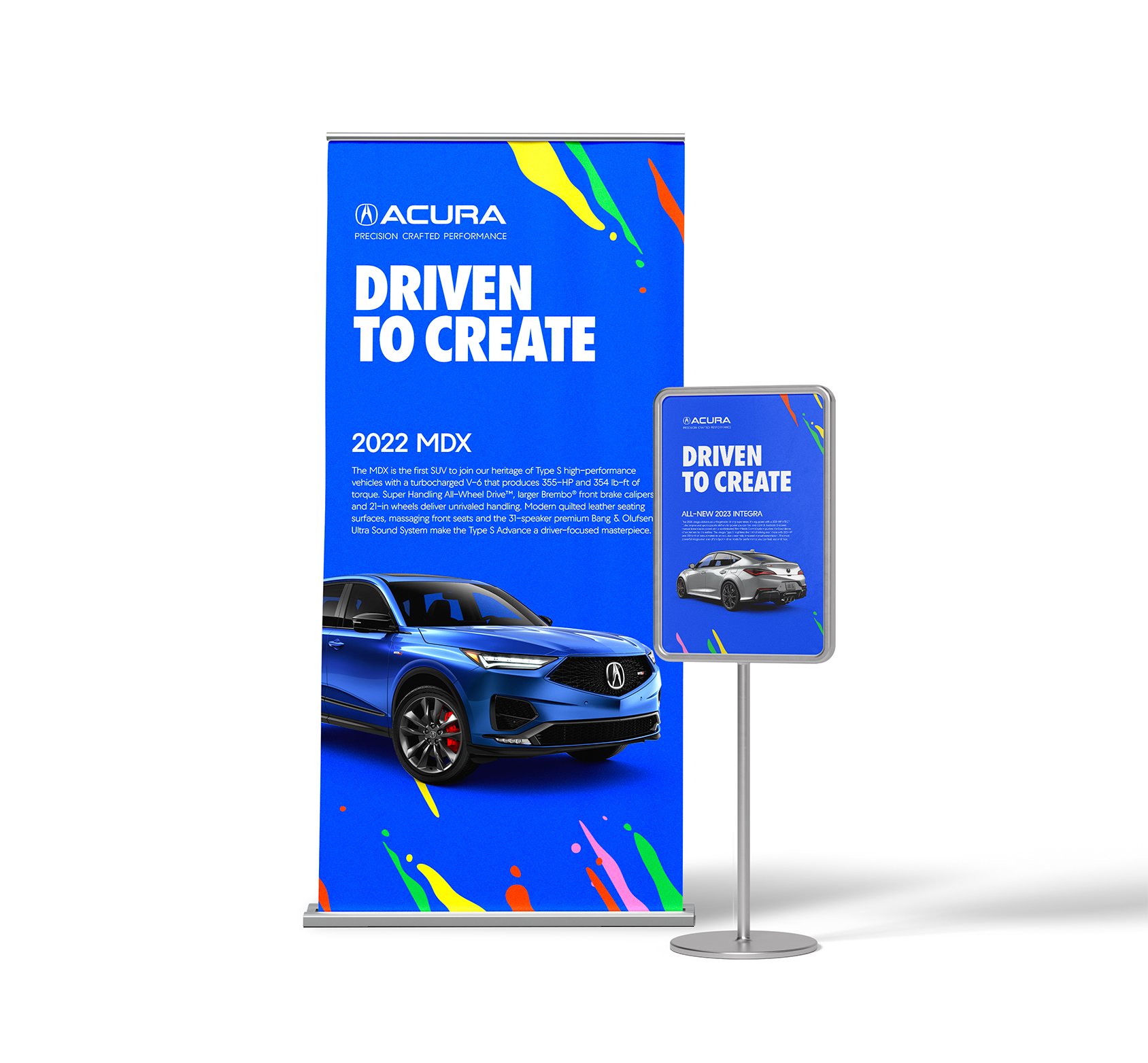 Acura event banners for Texas Auto Show at State Fair of Texas