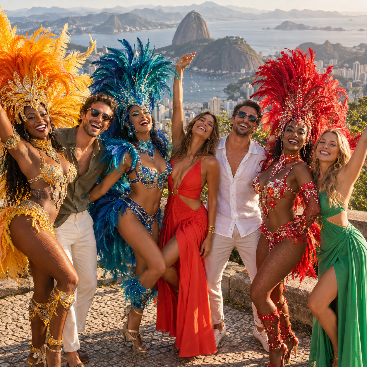 Group Rio Photoshoot with Samba Dancers