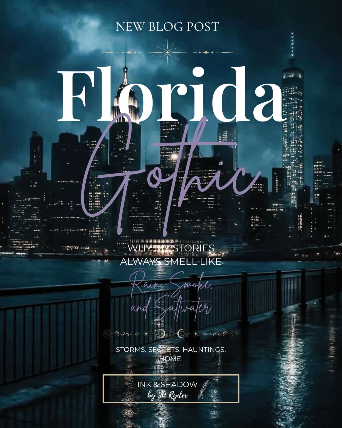 People don&rsquo;t usually think of Florida when they think gothic. But there&rsquo;s something haunting about thunderstorms over the Gulf, neon reflecting off flooded streets, and the way the air feels alive before rain. 

I wrote a new blog post ab