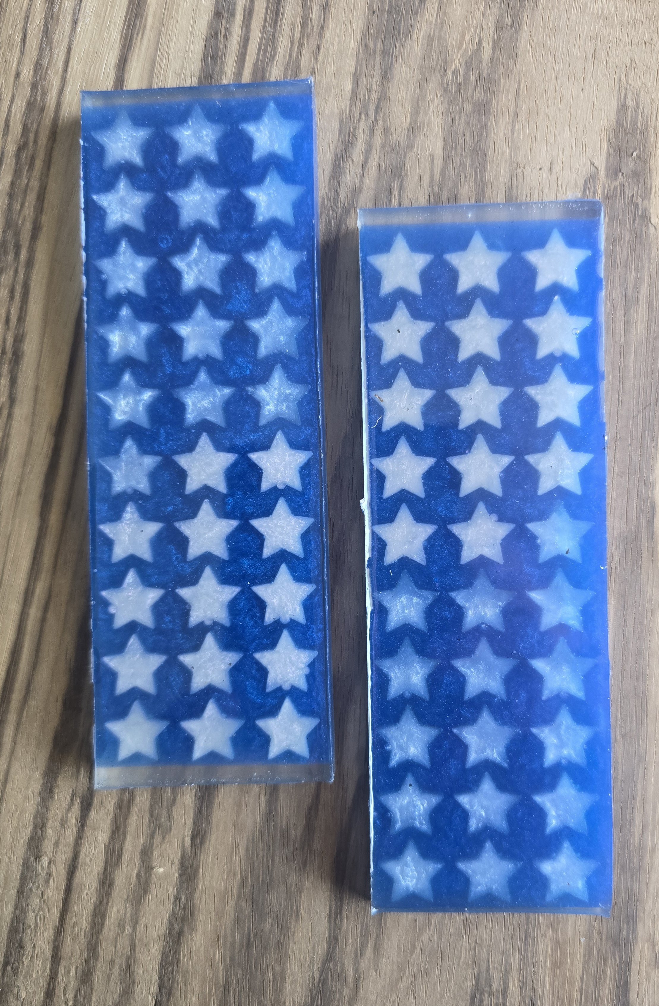 STARS PATTERN .4x2x6 inch RESIN KNIFE SCALES