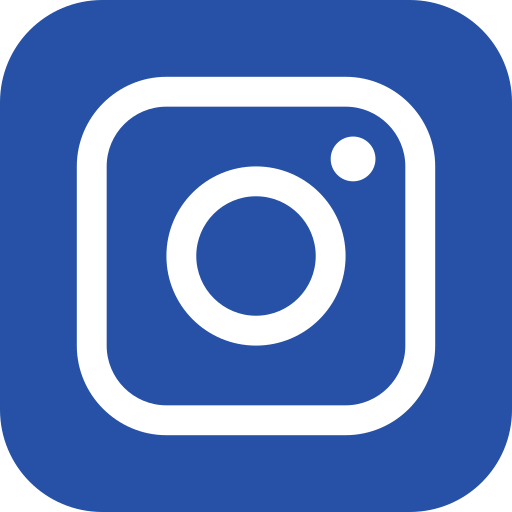 Instagram logo in blue and white