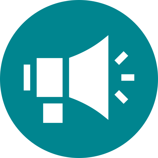 Icon of a speaker with sound waves emanating from it, indicating sound or volume.