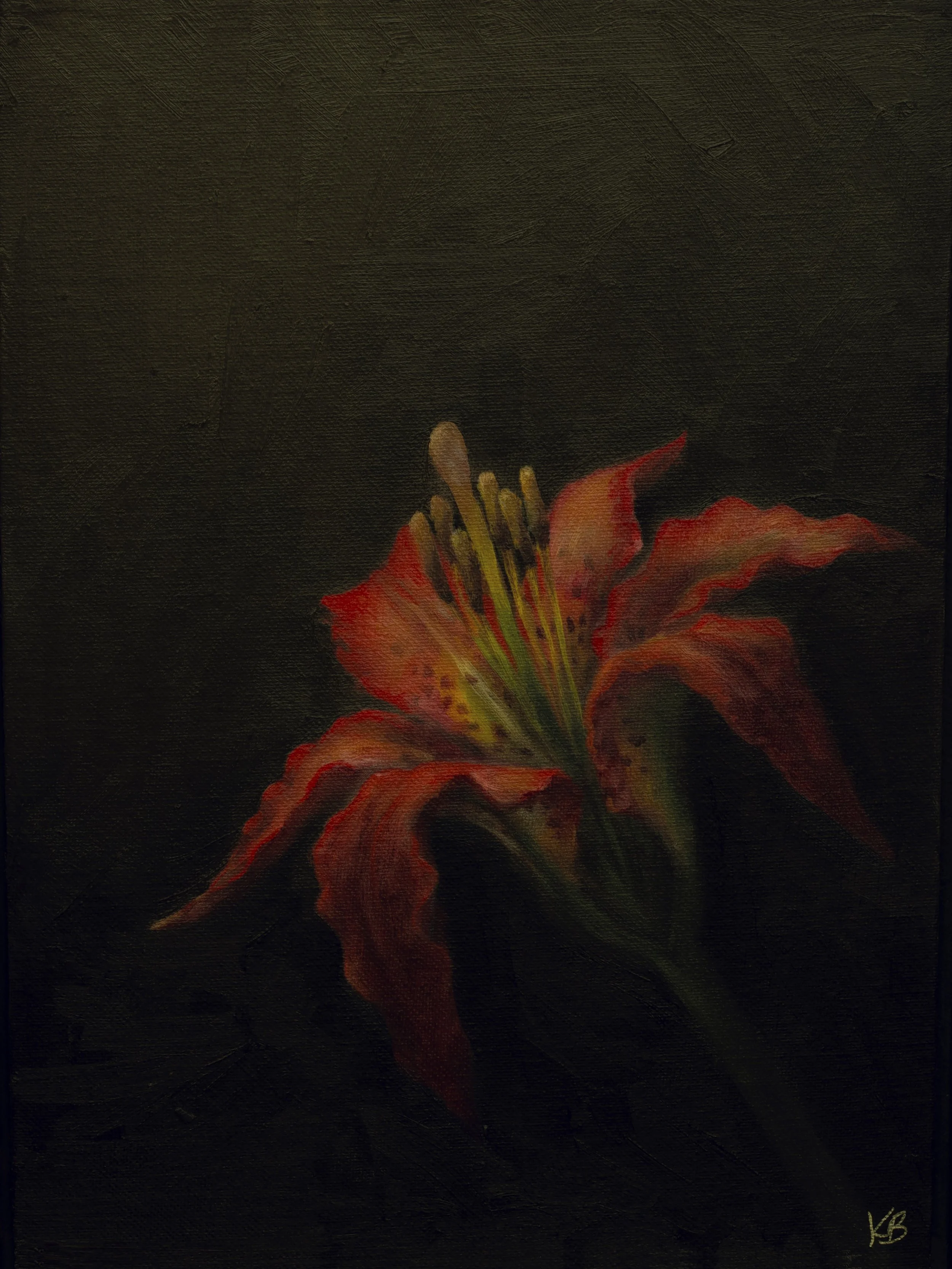 Florida Pine Lily Oil Painting