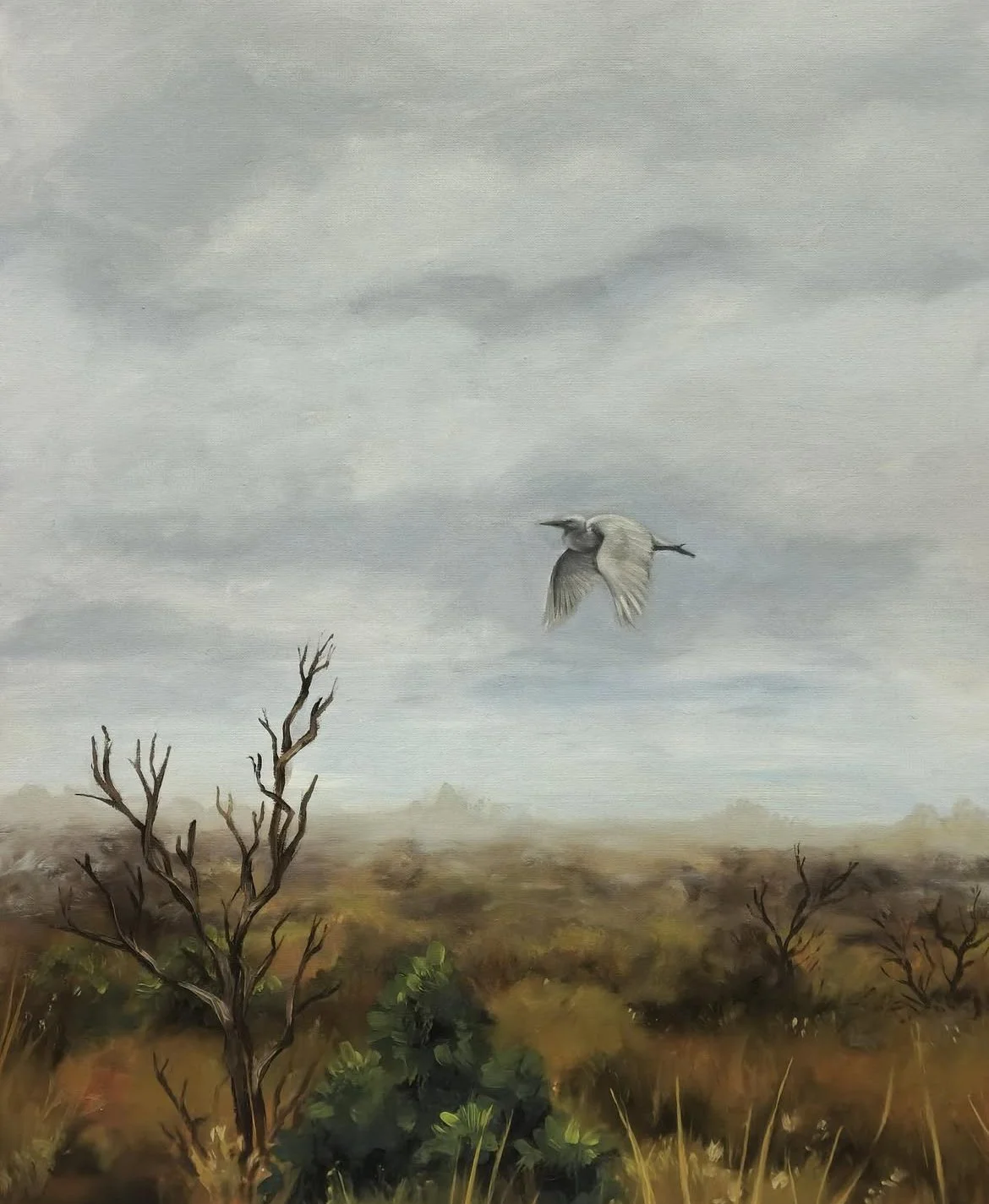 Abandoned Orange Grove Oil Painting