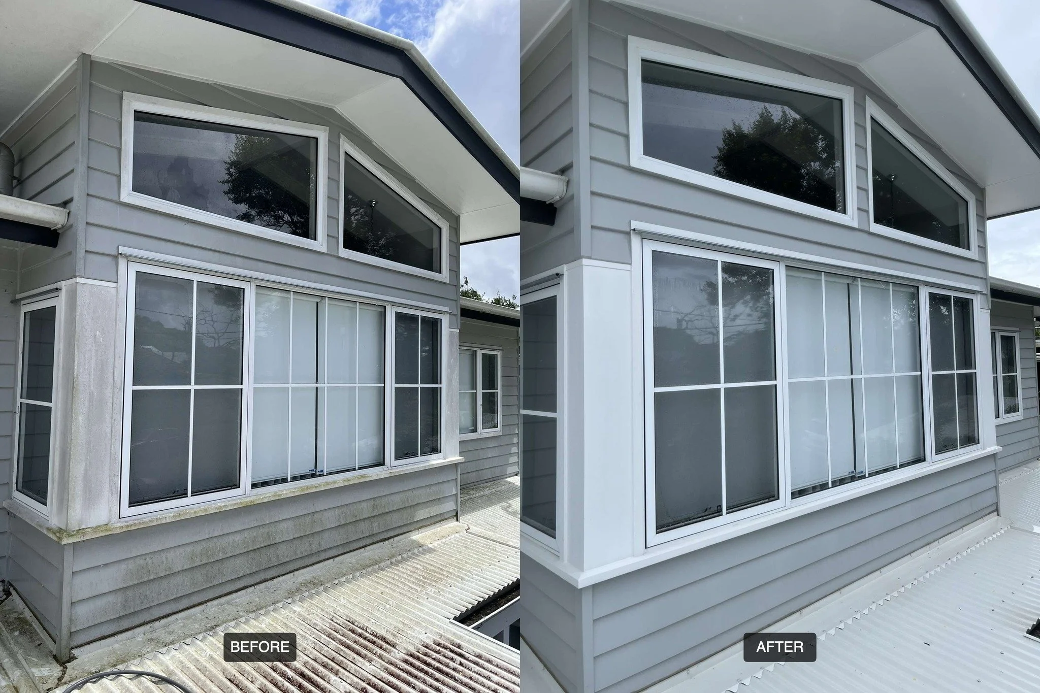 Low‑pressure cleaning of exterior walls to remove dirt, cobwebs, mould, and pollution build‑up.