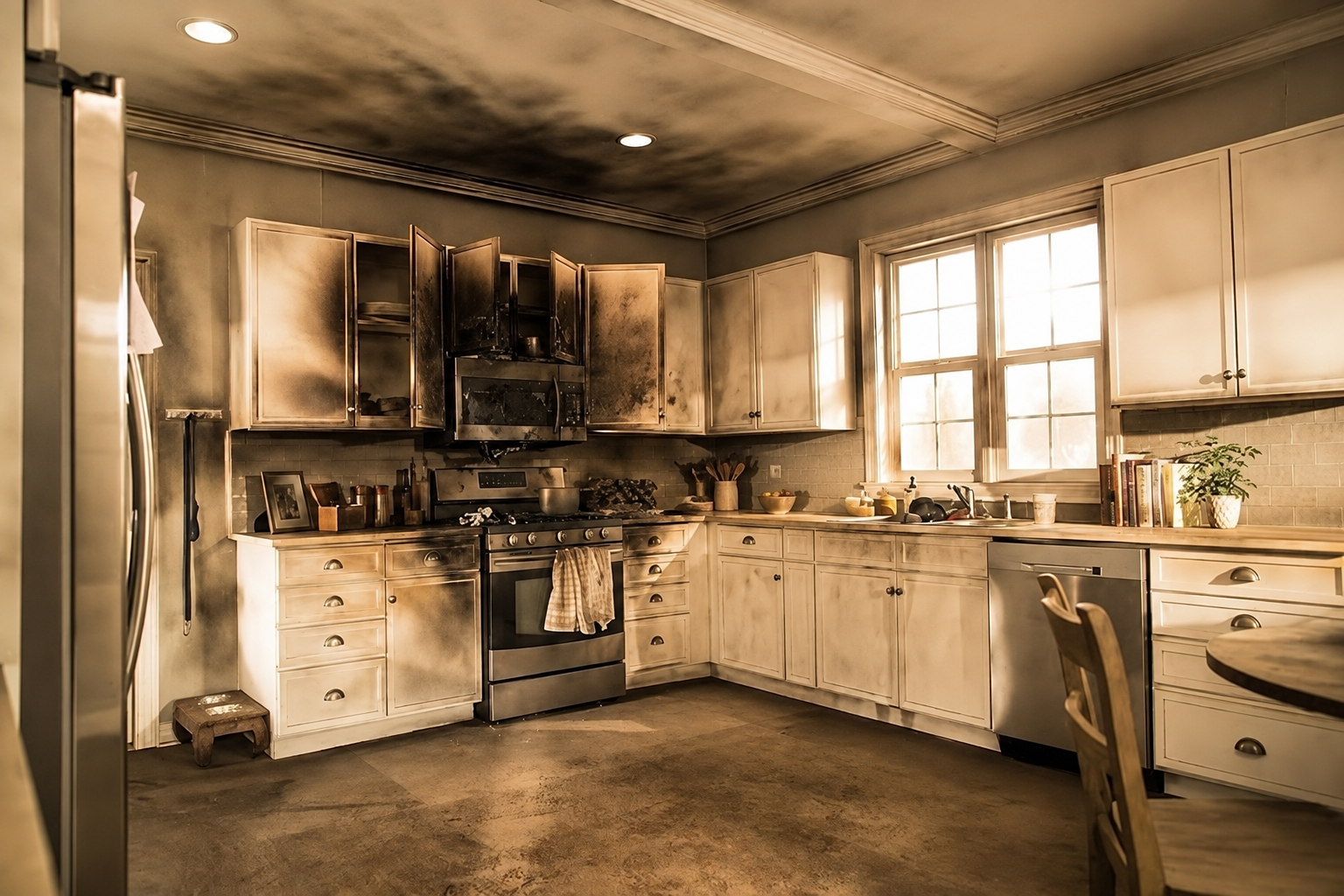 Soot-damaged kitchen with people removed.png