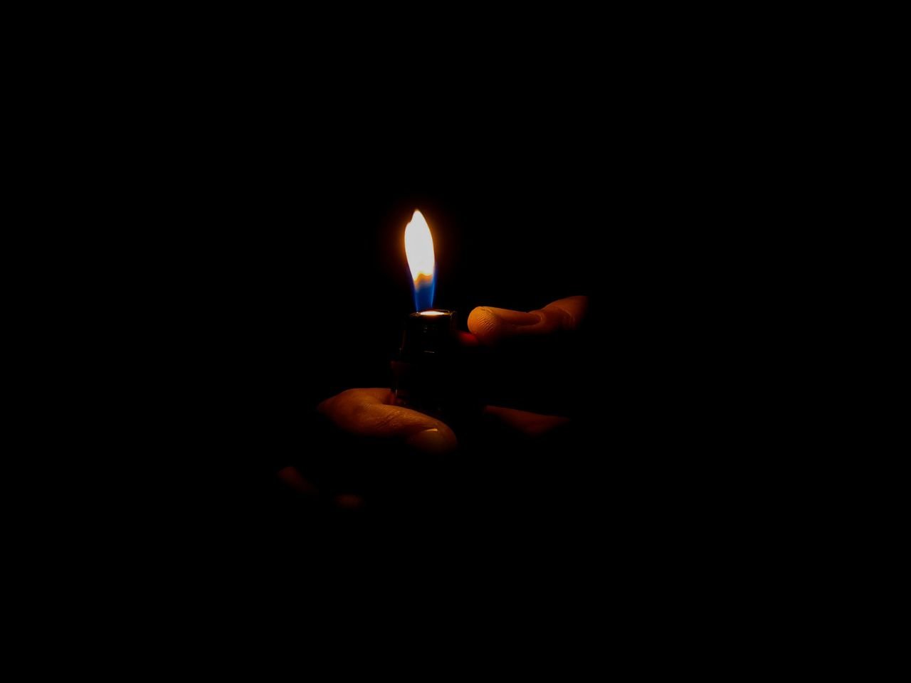 Power outage using lighter