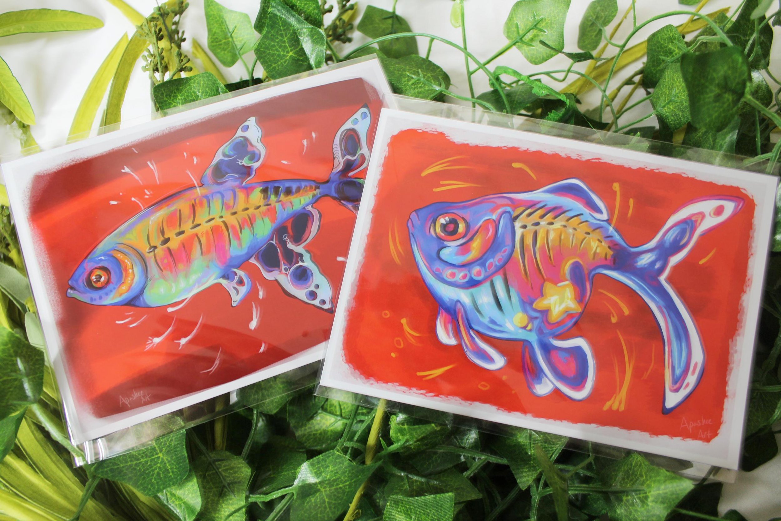 Vibrant Fishy Prints || Original Art Prints!