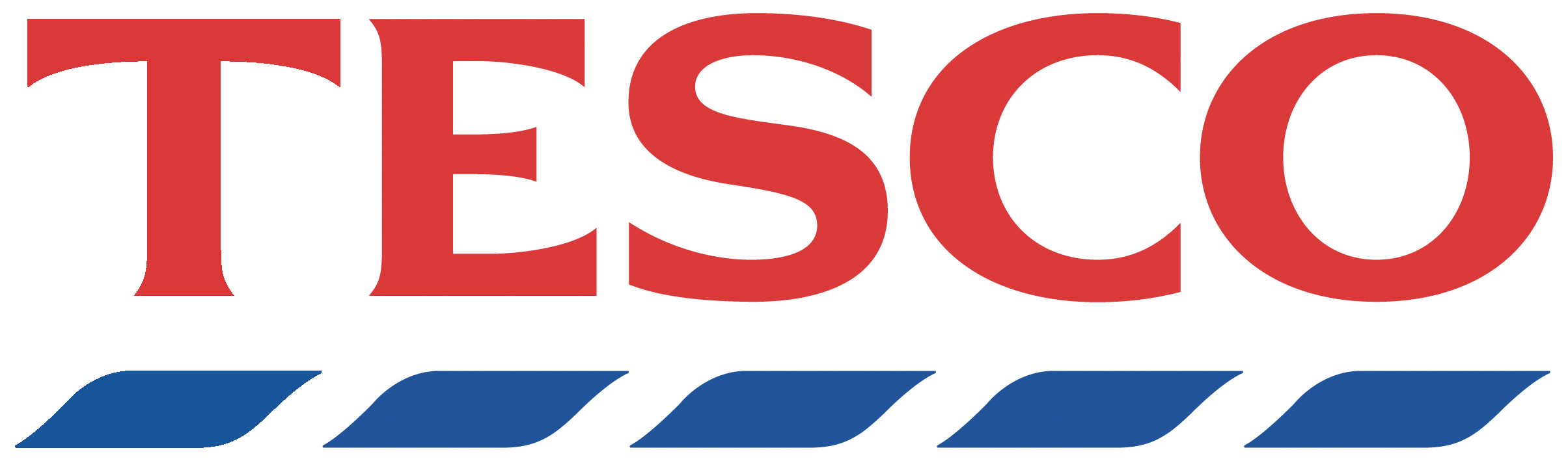 TESSCO logo with large red text above blue stylized wave shapes.
