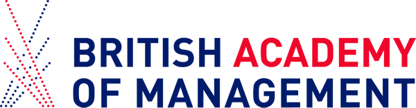 British Academy of Management logo with red, white, and blue design elements