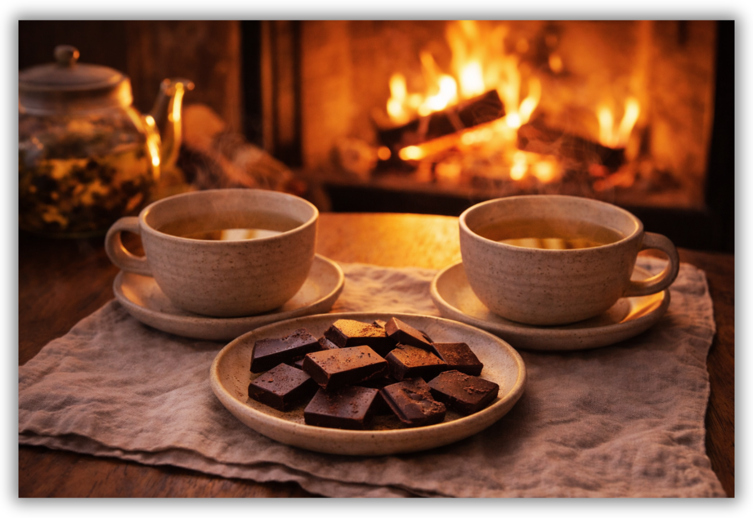 Herbal Tea with
Dark Chocolate