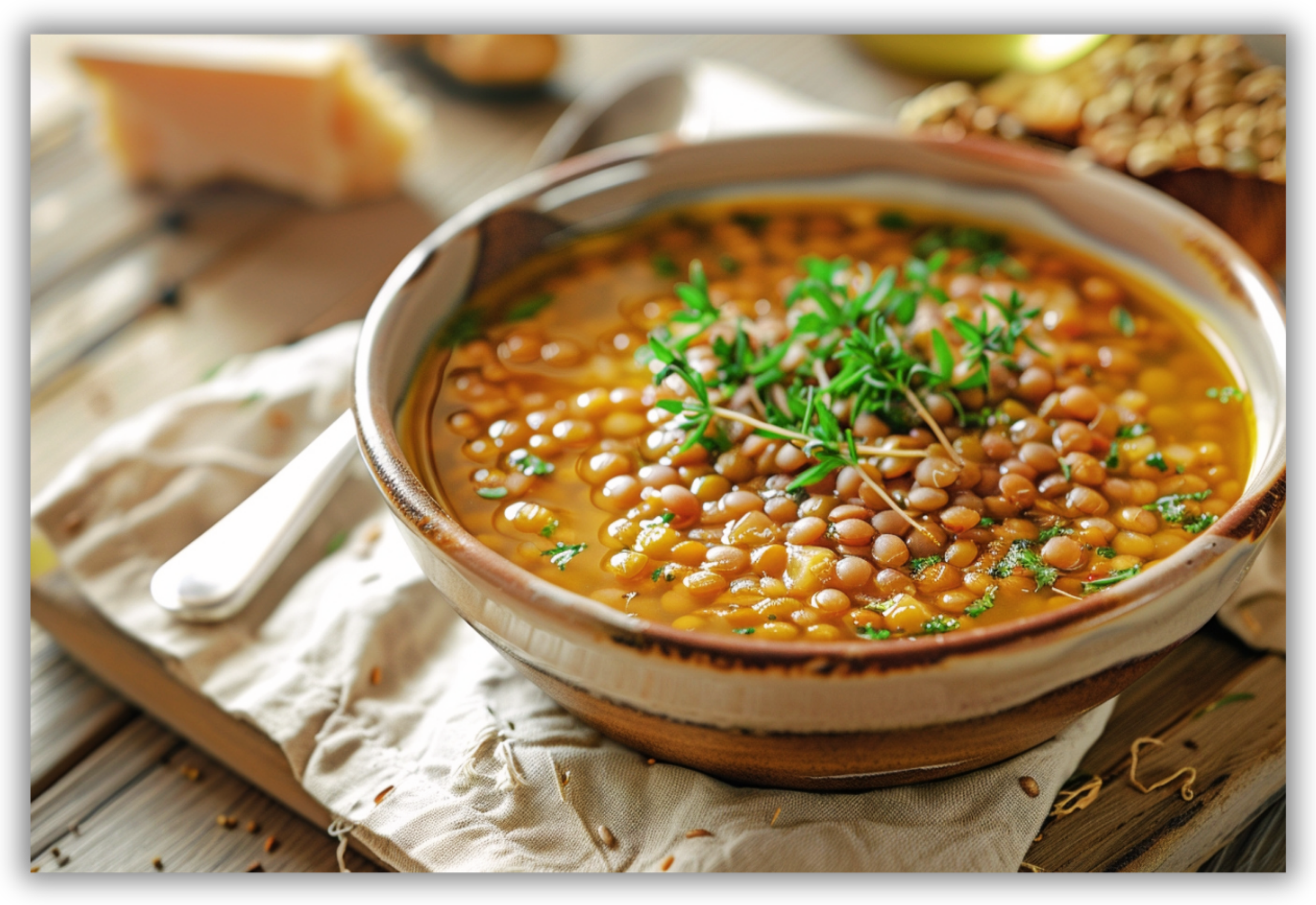 Warm Lentils with Olive Oil and Herbs


